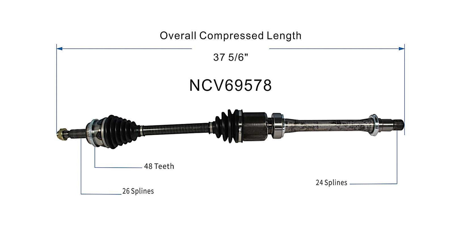 GSP CV Axle Assembly NCV69578 image 6