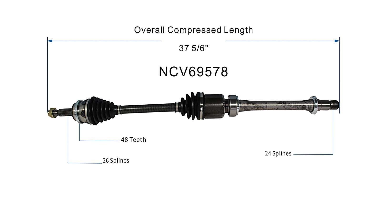 GSP CV Axle Assembly NCV69578 image 6