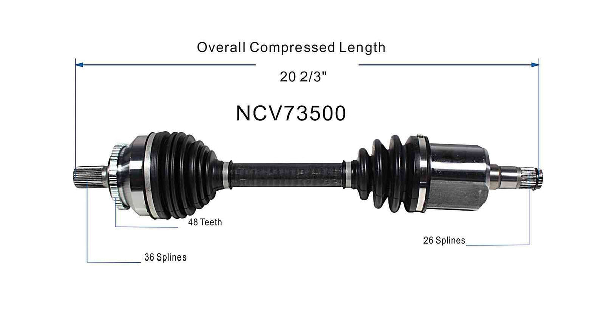 GSP CV Axle Assembly NCV73500 image 6