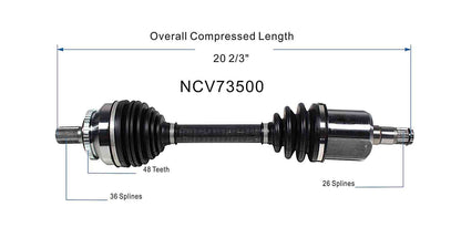 GSP CV Axle Assembly NCV73500 image 6