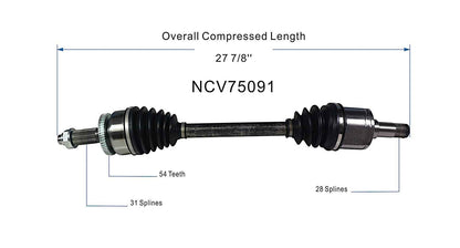 GSP CV Axle Assembly NCV75091 image 6