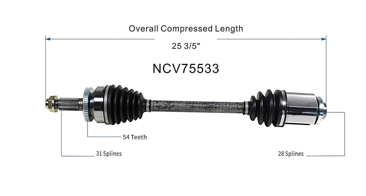 GSP CV Axle Assembly NCV75533 image 6