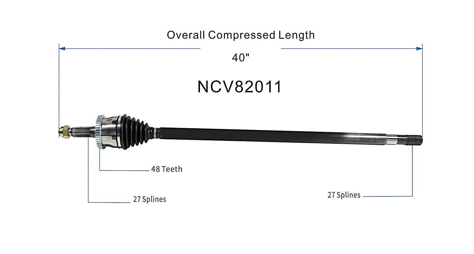 GSP CV Axle Assembly NCV82011 image 6