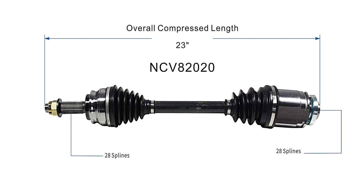 GSP CV Axle Assembly NCV82020 image 6
