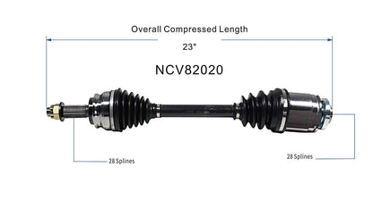 GSP CV Axle Assembly NCV82020 image 6