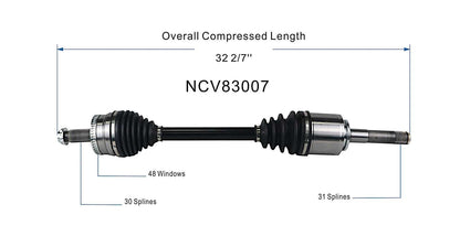 GSP CV Axle Assembly NCV83007