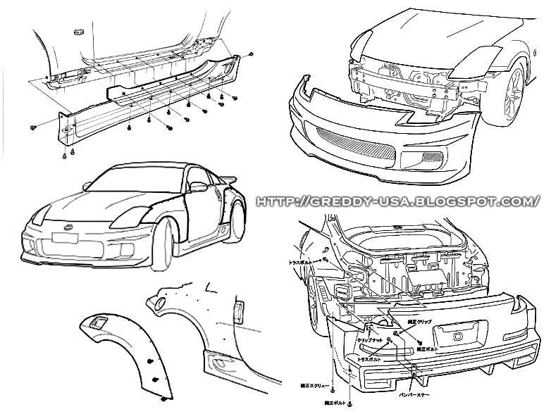 GReddy Nissan 350Z (Z33) GReddy GRacer Full Over-Fender Aero Kit