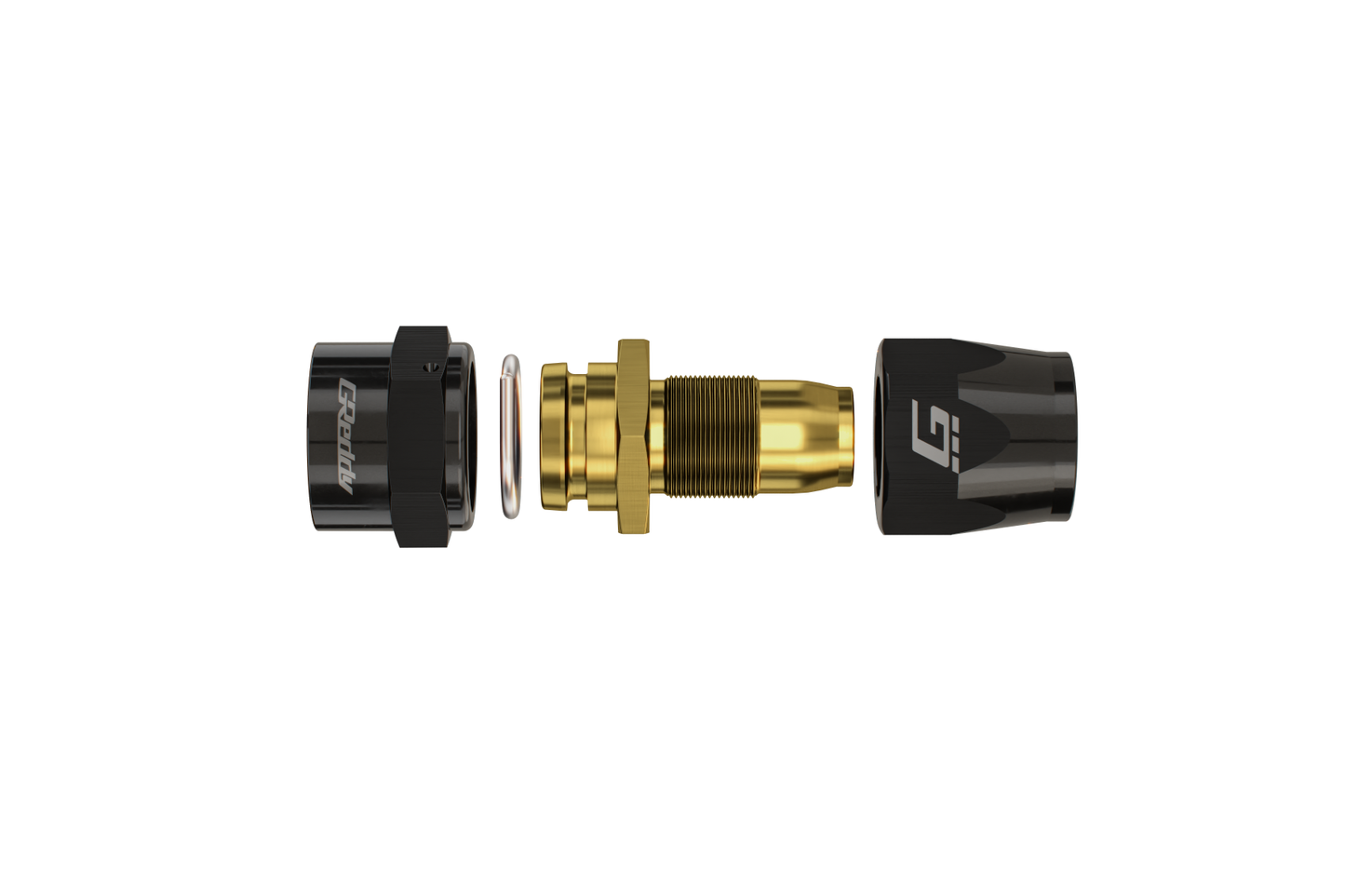 GReddy STRAIGHT AN HOSE END(s)- BLACK/GOLD - (12800400 12800600 12800800 12801000 12801200 ) 12801600