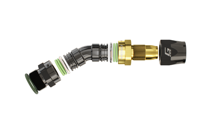 GReddy ORB MALE 30 DEG. AN HOSE END(s) - BLACK/GOLD - (12810630 12810830 12811030 ) 12811230