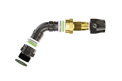 GReddy ORB MALE 60 DEG. AN HOSE END(s) - BLACK/GOLD - (12810660 12810860 12811060 ) 12811260