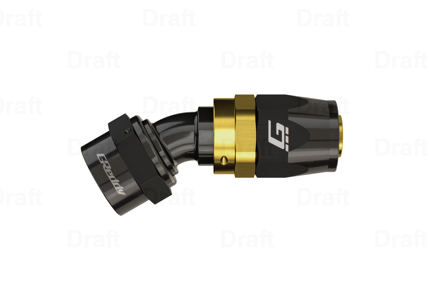 GReddy 30 DEG. AN HOSE END(s) - BLACK/GOLD - (12800430 12800630 12800830 12801030 12801230 ) 12801630