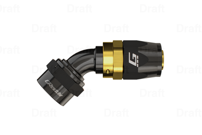 GReddy 45 DEG. AN HOSE END(s) - BLACK/GOLD - (12800445 12800645 12800845 12801045 12801245 ) 12801645