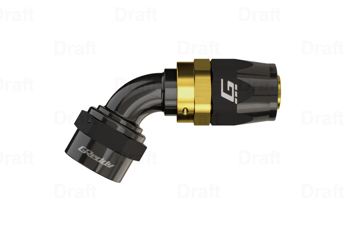 GReddy 60 DEG. AN HOSE END(s) - BLACK/GOLD - (12800460 12800660 12800860 12801060 12801260 ) 12801660