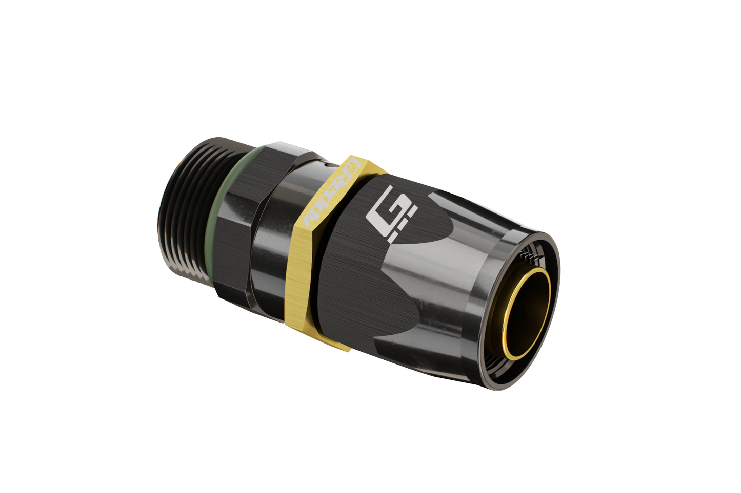 GReddy ORB MALE STRAIGHT AN HOSE END(s) - BLACK/GOLD - (1210600 12810800 12811000 ) 12811200