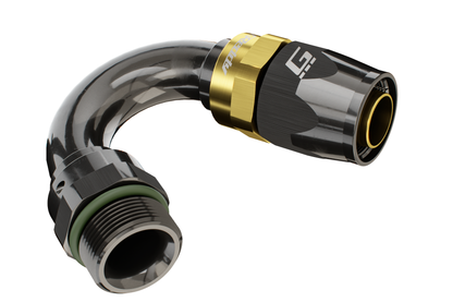 GReddy ORB MALE 150 DEG. AN HOSE END(s) - BLACK/GOLD - (12810615 12810815 12811015 ) 12811215