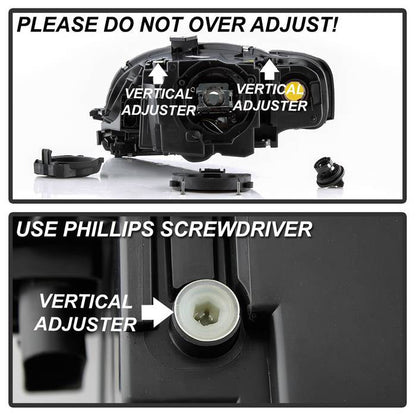 SPYDER XTune 06-08 Audi A4/S4 Halo Xenon HID Models Driver side headlight HD-JH-AA406-HID-L 9045714