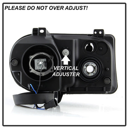 SPYDER Xtune Chrysler 300C w/ Halogen Projection Style Only 05-10 Headlights Black HD-JH-C300C-BK 9026584