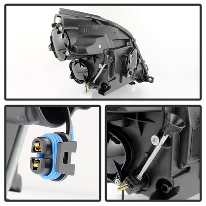 SPYDER Xtune Cadillac Cts 08-12 / CTS-V 09-12 Halogen Onlyprojector Headlights Black HD-JH-CACTS08-AM-BK 9027239