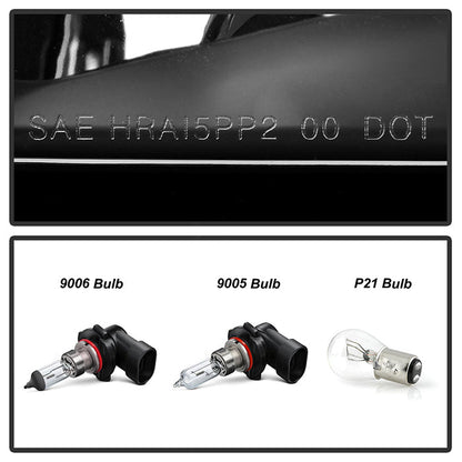 SPYDER Xtune Cadillac Deville 2000-2005 Crystal Headlights Black HD-JH-CADDEV00-AM-BK 5079824