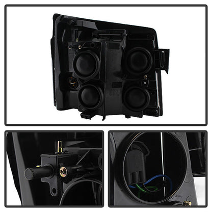 SPYDER Xtune Cadillac Escalade (Halogen Only) 2002 OEM Style Headlights Black HD-JH-CAES02-AM-BK 9029578