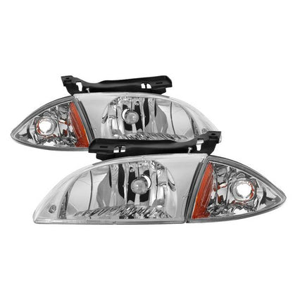 SPYDER xTune Chevy Cavalier 00-02 Corner Lamp & Headlights 4pcs set-Chrome HD-JH-CCAV00-SET-C 9036712