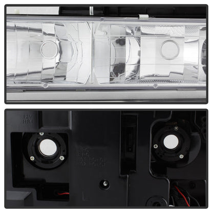 SPYDER Xtune 92-94 Blazer Full Size Corner/LED Bumper Headlights Chrome HD-JH-CCK88-LED-AM-C-SET 5069559