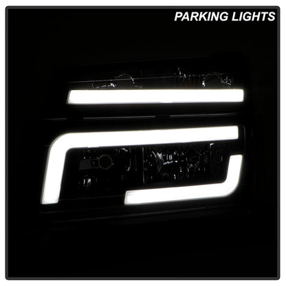 SPYDER xTune 04-12 Chevy Colorado Light Bar Headlights w/Bumper Lights - Black (HD-JH-CCOL04-LB-BK) 9050626
