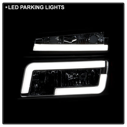 SPYDER xTune 04-12 Chevy Colorado Light Bar Headlights w/Bumper Lights - Chrome (HD-JH-CCOL04-LB-C) 9050619
