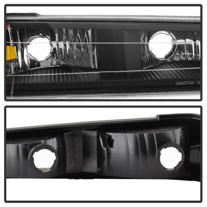 SPYDER Xtune Chevy Colorado 04-12 OEM Headlights w/ Bumper Lights Black HD-JH-CCOL04-SET-BK 9032110