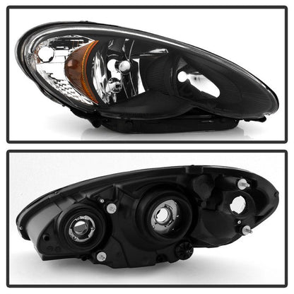 SPYDER Xtune Chrysler Pt Cruiser 06-10 Halogen Only Headlights -Black HD-JH-CHRPT06-AM-BK 9026256