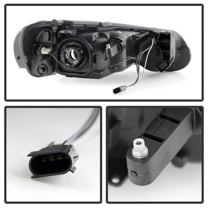 SPYDER Xtune Chrysler Sebring Convertible & Sedan 04-06 OEM Style Headlights Black HD-JH-CHRSE04-4D-AM-BK 9029622