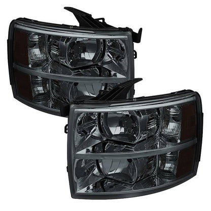 SPYDER Xtune Chevy Silverado 07-13 Crystal Headlights Smoked HD-JH-CS07-AM-SM 5077349