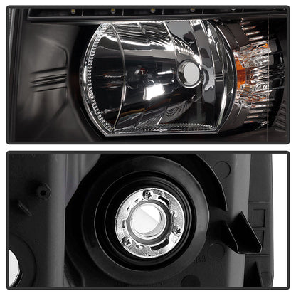 SPYDER Xtune Chevy Silverado 07-13 Crystal Headlights w/ LED Black HD-JH-CS07-LED-BK 9032967