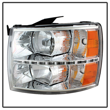 SPYDER Xtune Chevy Silverado 07-13 Crystal Headlights w/ Drl LED Design Black HD-JH-CS07-LED-C 9032981