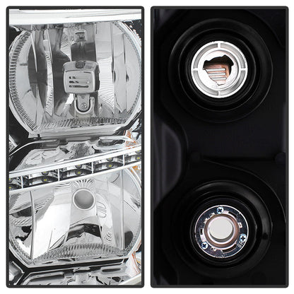 SPYDER Xtune Chevy Silverado 07-13 Crystal Headlights w/ Drl LED Design Black HD-JH-CS07-LED-C 9032981