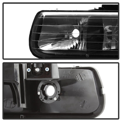 SPYDER Xtune Chevy TahOE 00-06 Amber Crystal Headlights Black HD-JH-CSIL99-BK 5064240