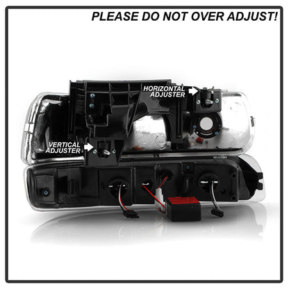 SPYDER Xtune Chevy TahOE 00-06 Headlights w/ LED Bumper Lights Amber Smoke HD-JH-CSIL99-LED-SET-SM 5069481