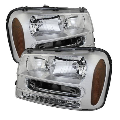 SPYDER Xtune Chevy Trailblazer 02-09 Crystal Headlights Chrome HD-JH-CTB02-AM-C 9023545