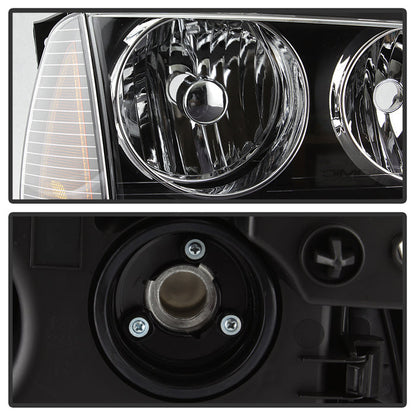 SPYDER xTune Dodge Charger 05-10 (Non-HID) OEM Style Headlights w/ Corner 4pcs - Black HD-JH-DCH05-SET-BK 9040160