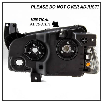 SPYDER xTune 05-10 Dodge Charger 4pc OEM Style Halogen Headlights w/Corner - Chrome (HD-JH-DCH05-SET-C) 9042393