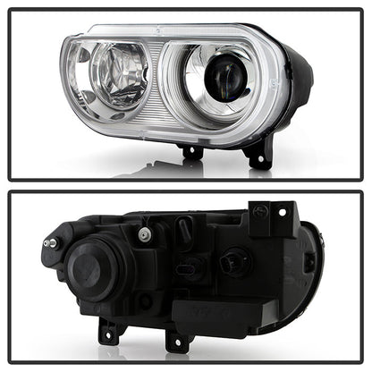 SPYDER Xtune Dodge Challenger 08-14 Xenon Hid Model Only Projector Headlamps Chrome HD-JH-DCHAL08-HID-C 9027284