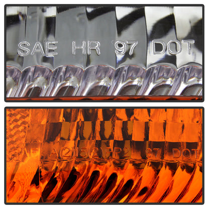 SPYDER xTune Dodge Dakota 97-04 OEM Style Headlights w/ Amber Bumper Lights - Chrome HD-JH-DDAK97-AM-SET 9036750