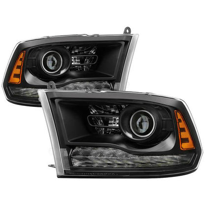 SPYDER xTune Dodge Ram 13-17 ( w/ Factory Projector LED) Projector Headlight - Black HD-JH-DR13-P-BK 9040238