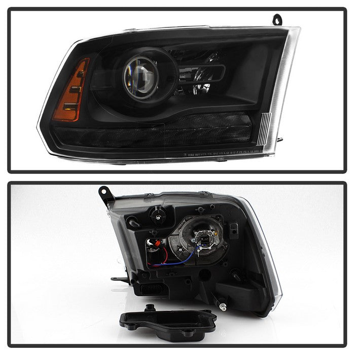 SPYDER xTune Dodge Ram 13-17 ( w/ Factory Projector LED) Projector Headlight - Black HD-JH-DR13-P-BK 9040238
