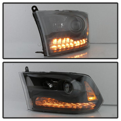 SPYDER xTune Dodge Ram 13-17 ( w/ Factory Projector LED) Projector Headlight - Black HD-JH-DR13-P-BK 9040238