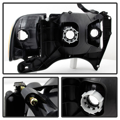SPYDER Xtune Dodge Ram Sport Model Only 1999-2002 OEM Headlights Black HD-JH-DR99-SP-BK 9032158