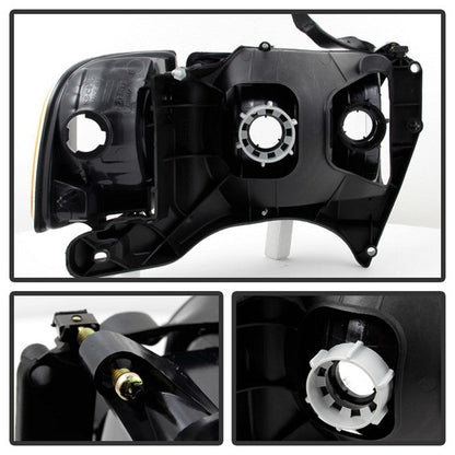 SPYDER Xtune Dodge Ram Sport Model Only 1999-2002 OEM Headlights Smoked HD-JH-DR99-SP-SM 9032172
