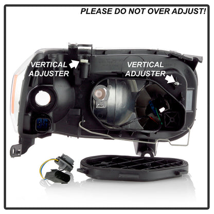 SPYDER xTune 05-07 Ford Escape Halogen OEM Headlight - Set - Chrome (HD-JH-FESCA05-AM-C) 9943379