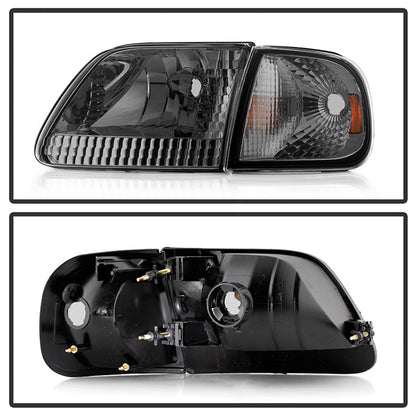 SPYDER Xtune Ford F150 97-03 / Expedition 97-02 Crystal Headlights w/Corner Smoke HD-JH-FF15097-SET-AM-SM 5070333