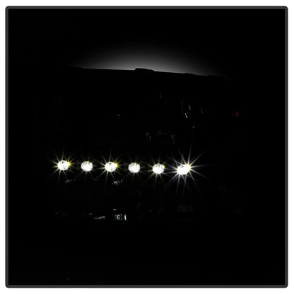 SPYDER Xtune Ford F250 F350 Super Duty 99-04 1Pc Headlights w/ LED Black Smoked HD-JH-FF25099-LED-BSM 9030215